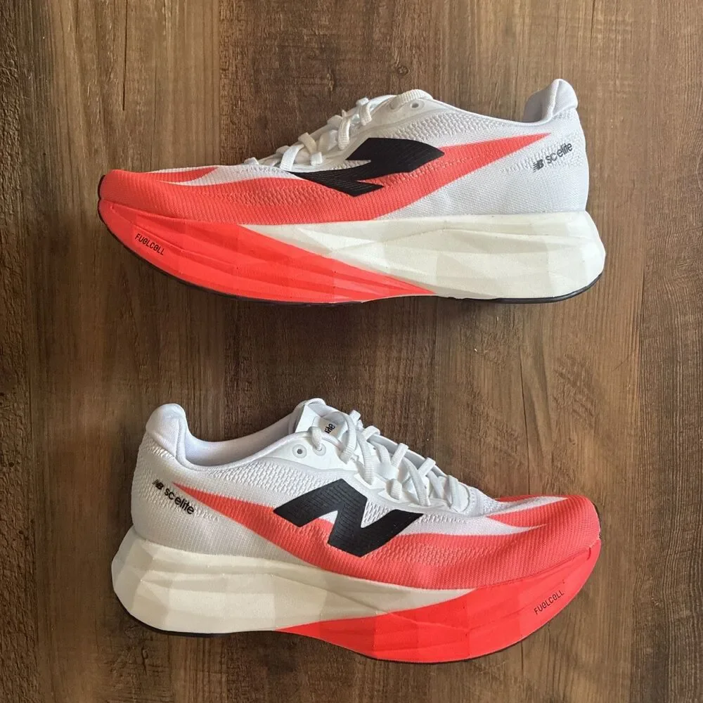 New Balance FuelCell Supercomp Elite V5 Women Size 7 Red White Running WRCELLR5